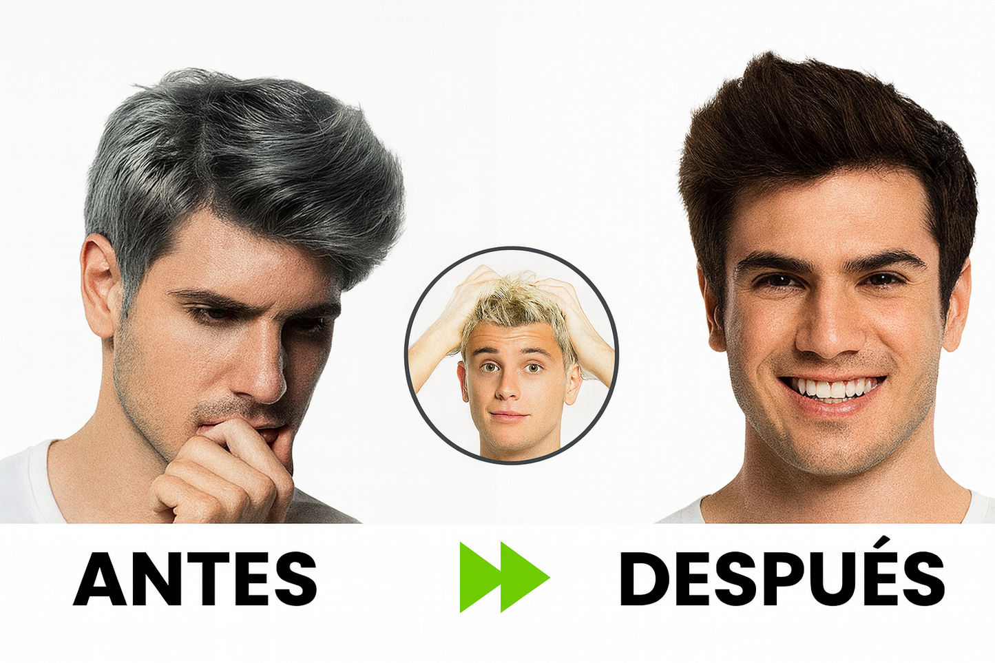 ⭐ 2X1 SHAMPOO CUBRE CANAS AL INSTANTE – NATURAL Y SIN AMONIACO