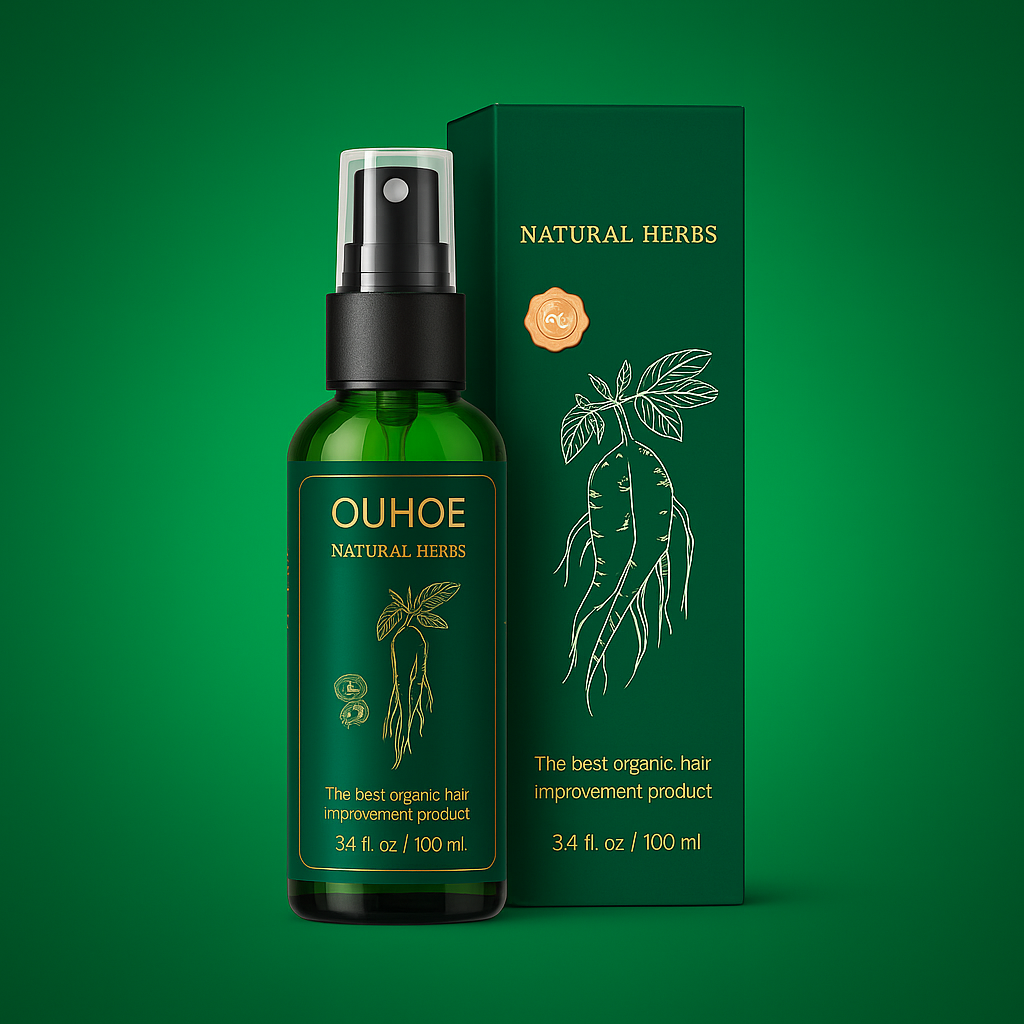 💚 2x1 OUHOE – Crecimiento Capilar Natural con Hierbas Orgánicas 🌿