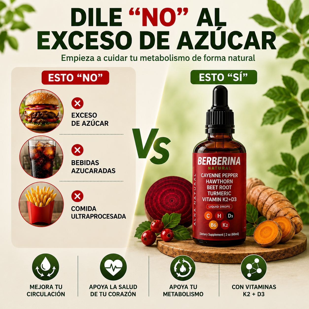VascuGlow Berberina | Controla el Azúcar y Protege tu Corazón