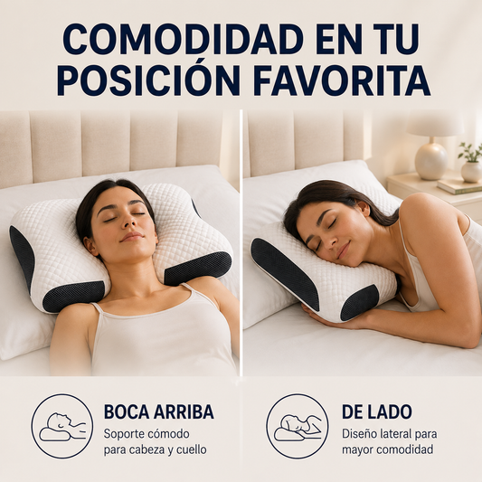 ALMOHADA ERGONOMICA DE ALINEACIÓN CERVICAL DE ESPUMA VISCOELÁSTICA