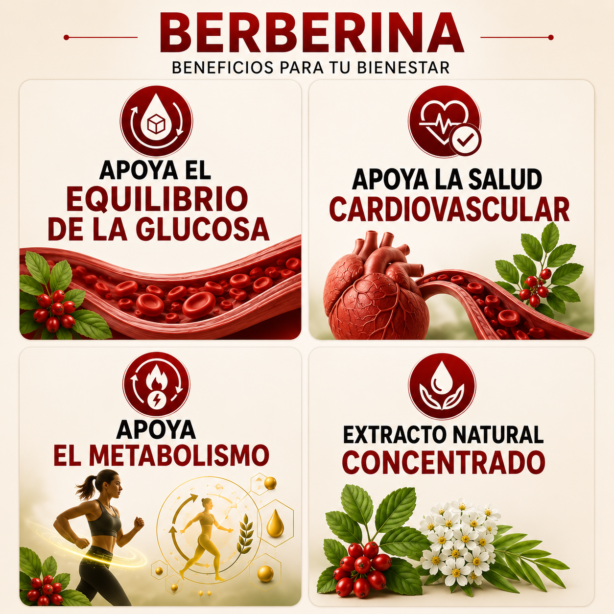 VascuGlow Berberina | Controla el Azúcar y Protege tu Corazón