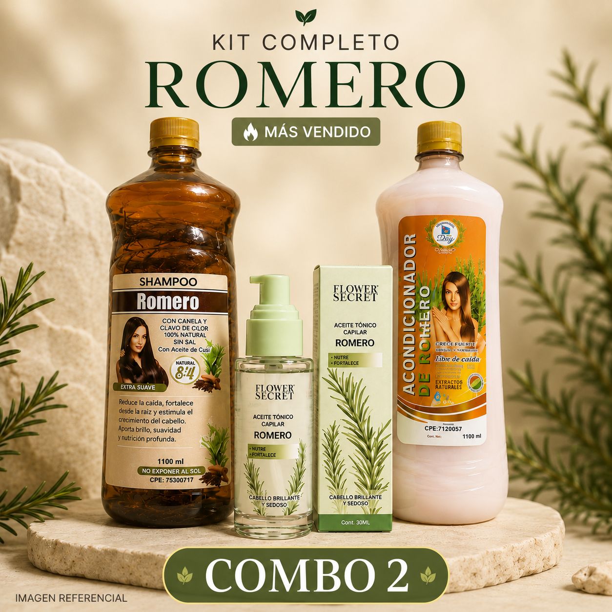 COMBO DE ROMERO PARA EL CABELLO 🌿
