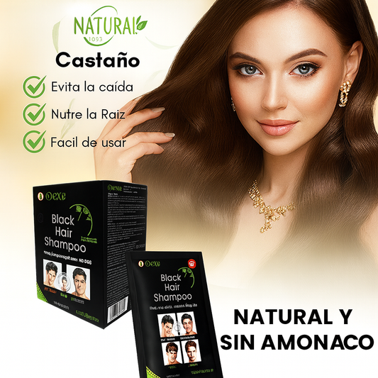 ⭐ 2X1 SHAMPOO CUBRE CANAS AL INSTANTE – NATURAL Y SIN AMONIACO