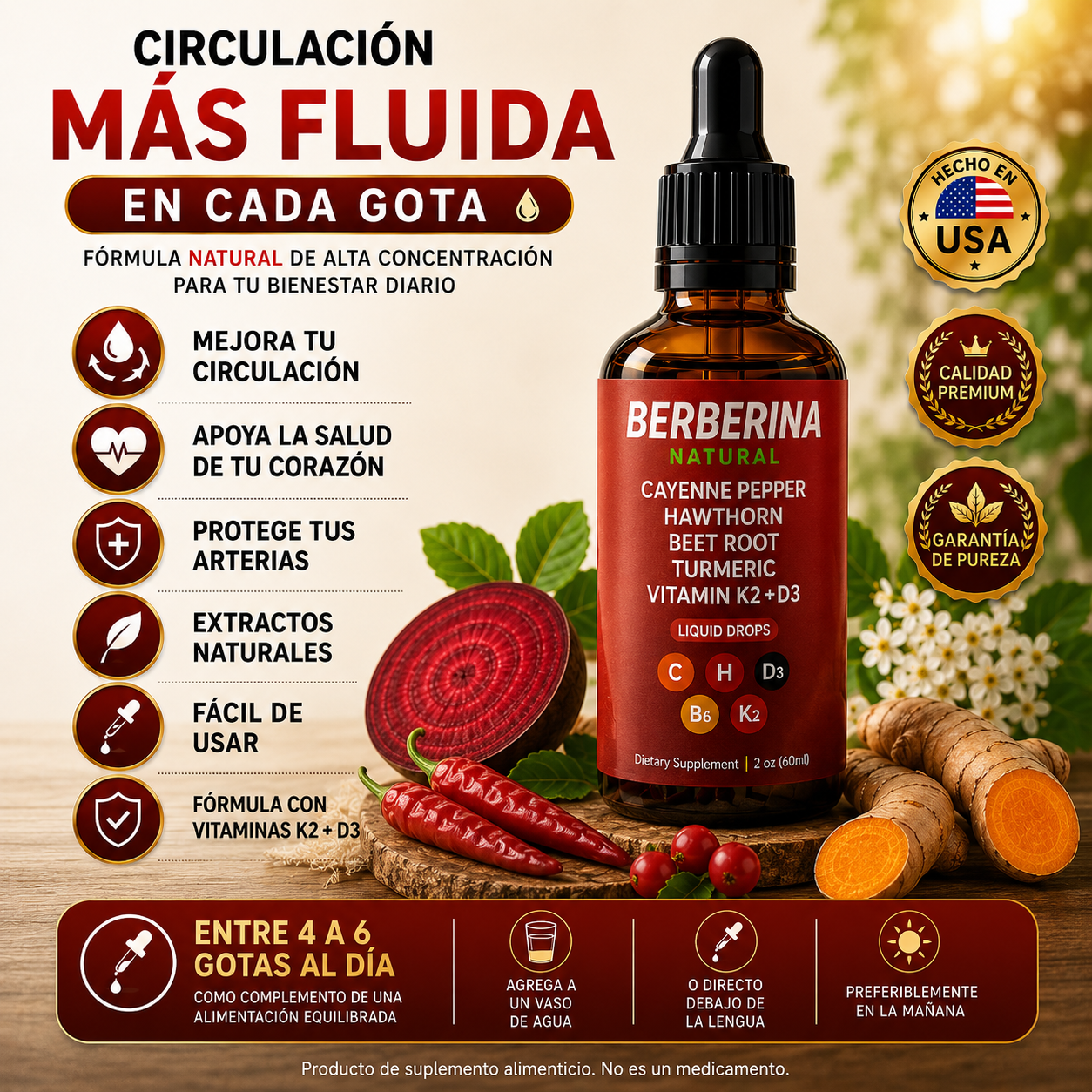 VascuGlow Berberina | Controla el Azúcar y Protege tu Corazón